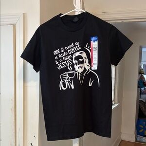 Custom made Black Coffee and Jesus Men's T-Shirt